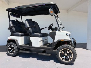 White TEKO TROPHY Lithium Golf Cart